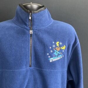 Colorado Timberline Ari AM Snowboard Fleece Pullover Medium Blue 1/4 Zip LOGO